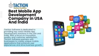 Best Mobile App Development Company in USA And India - Taction Software