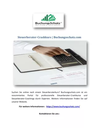 Steuerberater-Crashkurs | Buchungsschatz.com