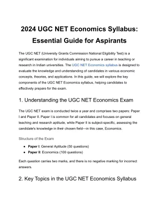 2024 UGC NET Economics Syllabus_ Essential Guide for Aspirants