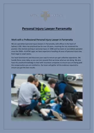 Personal Injury Lawyer Parramatta