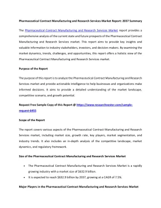 Pharmaceutical Contract Manufacturing and Research Services Market size 2036