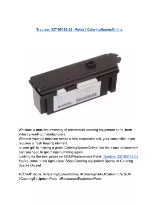 Traulsen 337-60162-02 - Relay _ CateringSparesOnline