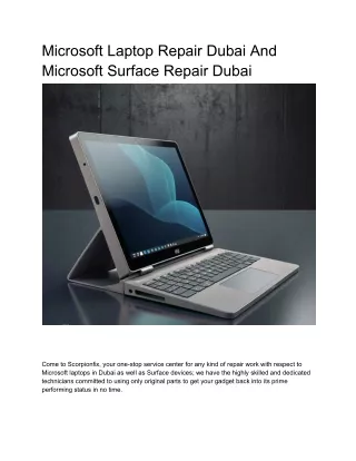 Microsoft Laptop Repair Dubai