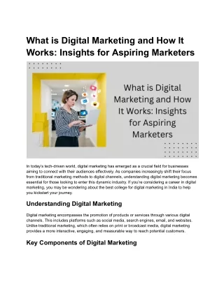 What is Digital Marketing and How It Works_ Insights for Aspiring Marketers