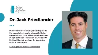 Hd Lipo Doctor Dr. Jack Friedlander - High Definition Liposuction