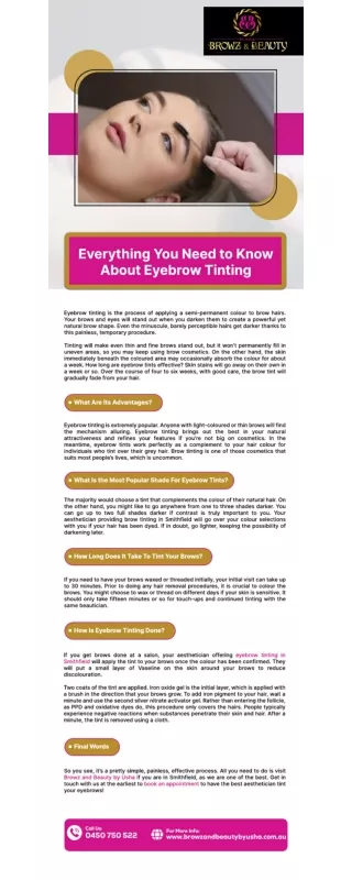 Everything You Need to Know About Eyebrow Tinting