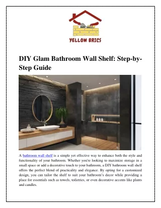 DIY Glam Bathroom Wall Shelf Step-by-Step Guide