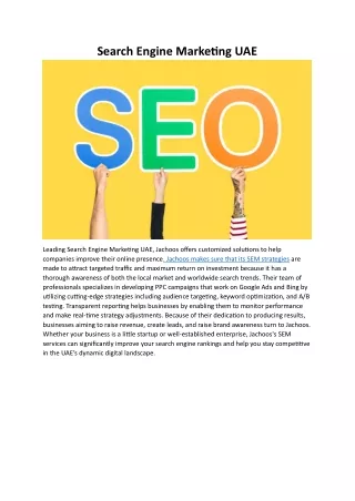 Search Engine Marketing UAE