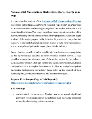 Antimicrobial Nanocoatings Market