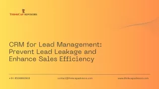 CRM for Lead Management: Prevent Lead Leakage and Enhance Sales Efficiency