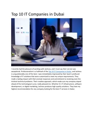 Top 10 IT Companies in Dubai