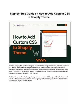 A Simple Guide to Adding Custom CSS to Shopify Themes