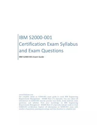 IBM S2000-001 Certification Exam Syllabus and Exam Questions