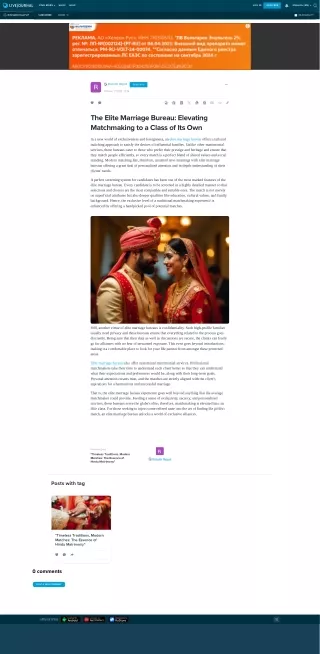 The Elite Marriage Bureau: Elevating Matchmaking to a Class of Its Own