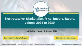 Electrocatalyst Market Size, Price, Import, Export, volume 2024 to 2030