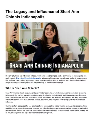 The Legacy and Influence of Shari Ann Chinnis Indianapolis
