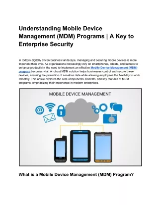 Understanding Mobile Device Management (MDM) Programs _ A Key to Enterprise Security