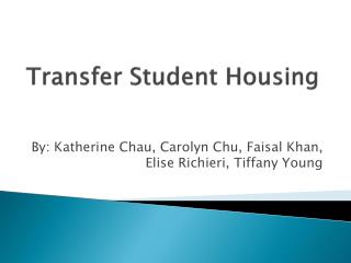 Transfer Student Housing