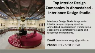 Top Interior Design Companies in Ahmedabad - Interionce Design Studio