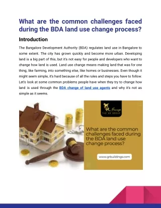 What are the common challenges faced during the BDA land use change process_Gr Group