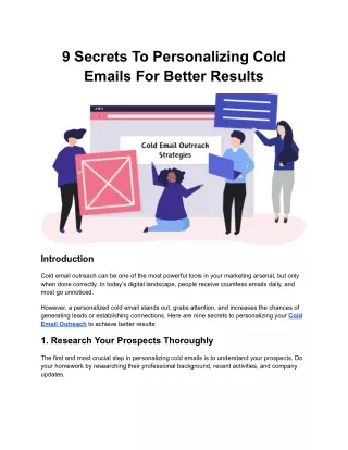 9 Secrets To Personalizing Cold Emails For Better Results