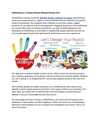 24SiteShop is a Kanpur-Based Website Design Firm