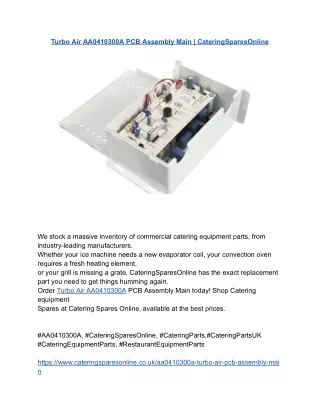 Turbo Air AA0410300A PCB Assembly Main _ CateringSparesOnline