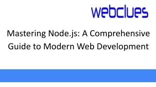 Mastering Node.js: A Comprehensive Guide to Modern Web Development