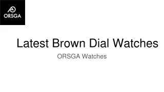 Latest Brown Dial Watches for women