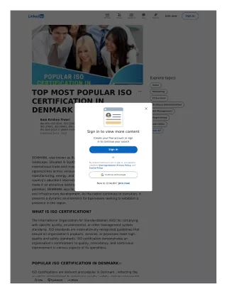 TOP MOST POPULAR ISO CERTIFICATION IN DENMARK