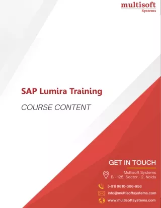 SAP Lumira Training Online