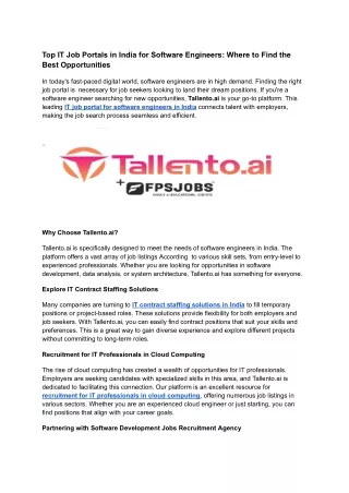 Top IT Job Portals in India for Software Engineers: Where to Find the Best Oppor