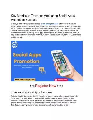 Key Metrics to Track for Measuring Social Apps Promotion Success