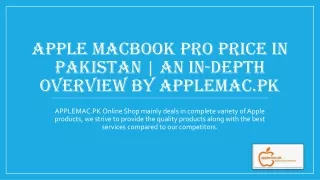 Apple MacBook Pro Price in Pakistan  An In-Depth Overview by applemac pk