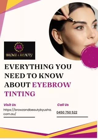 Everything You Need to Know About Eyebrow Tinting