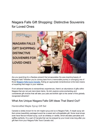 Niagara Falls Gift Shopping_ Distinctive Souvenirs for Loved Ones