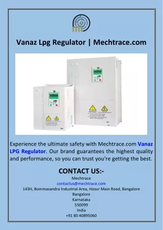 Vanaz Lpg Regulator  Mechtrace.com