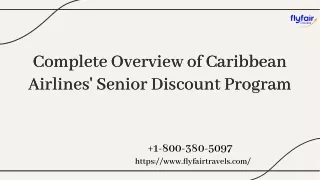 Complete Overview of Caribbean Airlines' Senior Discount Program