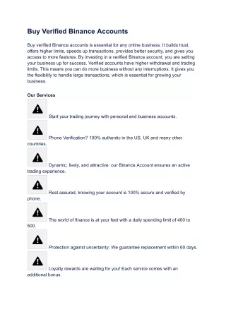 Buy Verified Binance Accounts