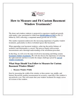 How to Measure and Fit Custom Basement Window Treatments