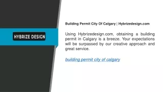Building Permit City Of Calgary Hybrizedesign.com