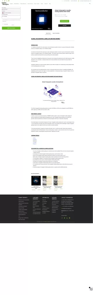 Global Holographic Lamellar Grating Market size 2023-2030