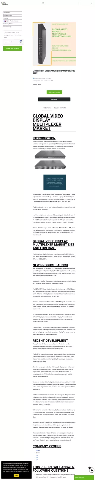 Global Video Display Multiplexer Market: Growth Opportunities and Key Trends
