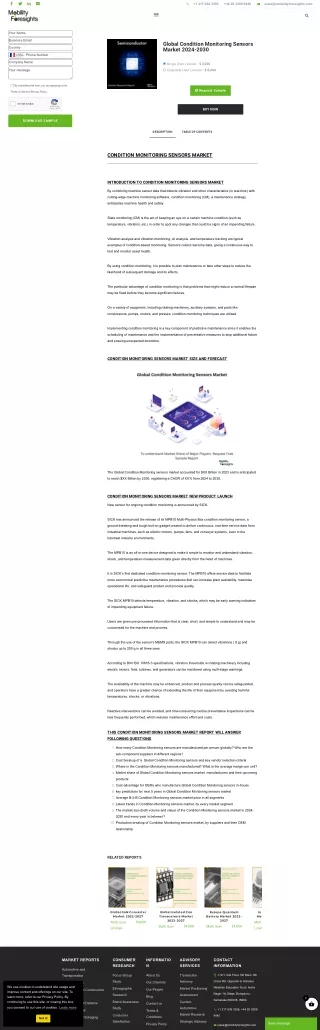 Global Condition Monitoring Sensors Market 2024-2030