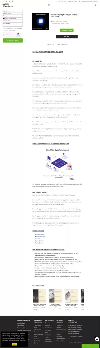Growth Trends and Forecast for the Fiber Optic Pigtail Market: 2024 and Beyond