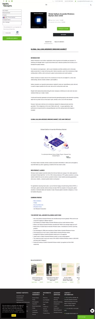 Future-Proofing Optics: A Deep Dive into the Gallium Arsenide Windows Market