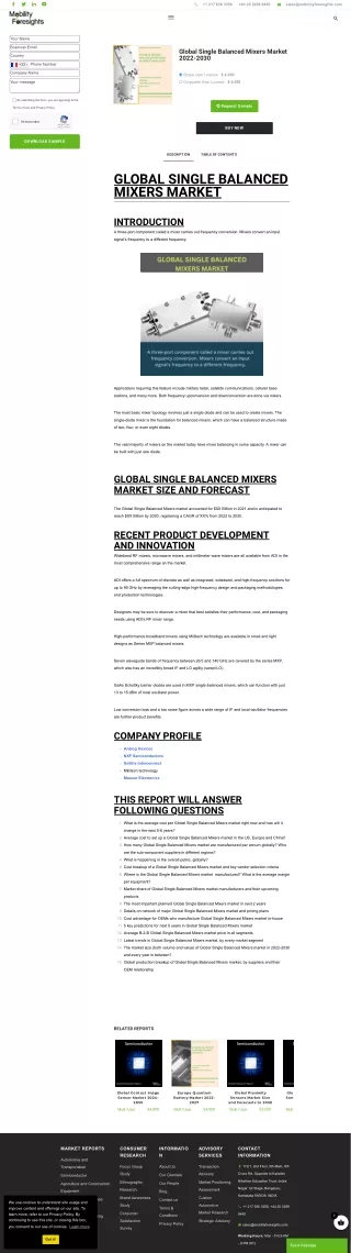 Single Balanced Mixers Market: Growth Trends, Key Drivers