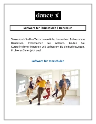 Software für Tanzschulen | Dancex.ch