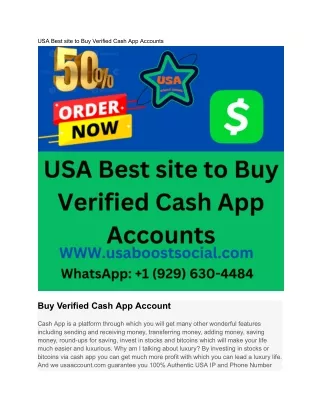 USA Best site to Buy Verified Cash App Accounts