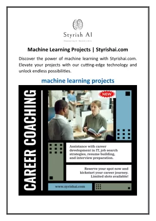Machine Learning Projects  Styrishai.com
